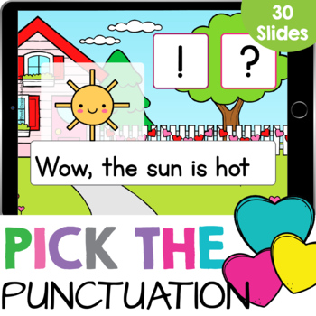 Preview of Sentence Punctuation with CVC Words Kindergarten Reading Google Slides