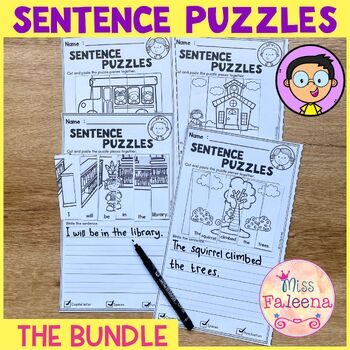 Preview of Sentence Puzzles Bundle