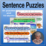 Sentence Puzzles with Puns, Riddles, Jokes - grades 1-2 Pr