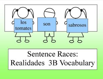 Preview of Sentence Race Game: Realidades / Auténtico 3B vocabulary