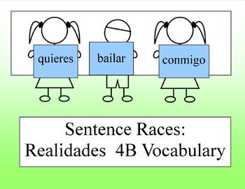 Preview of Sentence Race Game for Realidades / Auténtico 4B (Spanish 1)