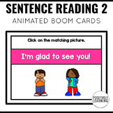 Sentence Reading Animated Boom Cards Set 2