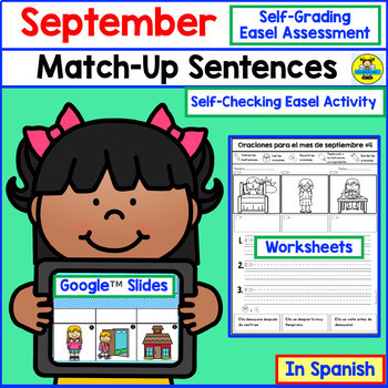 Preview of September Sentence Activities in Spanish - Cut and Paste, Reading and Writing