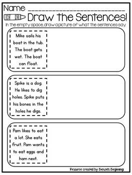 Sentence Reading Practice! by Benzel's Beginnings | TpT