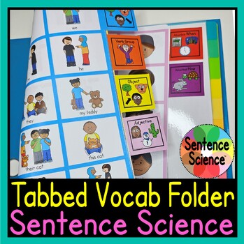 Preview of Sentence Science Tabbed Vocabulary and Phrases Folder