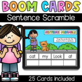 Sentence Scramble - Digital Task Cards - Boom Cards