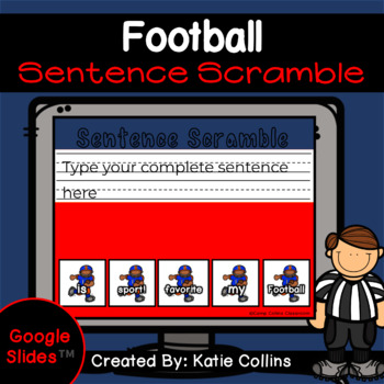 Preview of Sentence Scramble | Football | Digital | Google Slides™