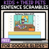 Sentence Scramble | Pets Sentence Building Activitiy 