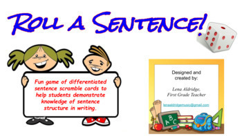 Preview of Sentence Scramble - Roll a Sentence!    