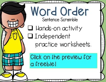 Preview of Sentence Scramble/ Word Order