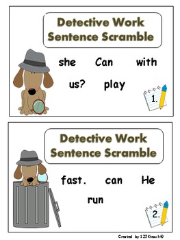 Sentence Scrambler by 123kteach | Teachers Pay Teachers