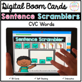 Decodable Sentence Scramblers DIGITAL Boom Cards: CVC Words