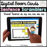 Decodable Sentence Scramblers DIGITAL Boom Cards: Vowel Teams