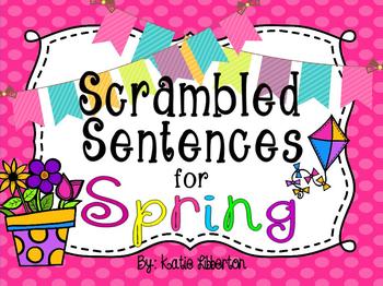 Preview of Spring Sentence Scrambles for ActivInspire