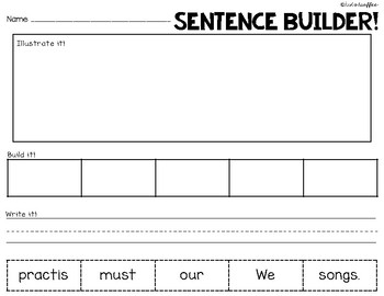 Sentence Scrambles 2.0 {5 words] by Kids and Coffee | TpT