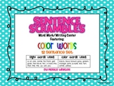 Sentence Scrambles Featuring Color Words {Differentiated}