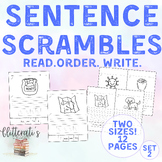 Sentence Scrambles cVc Words Grammar Writing Kindergarten 
