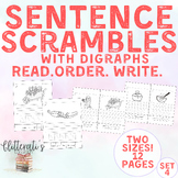Sentence Scrambles digraphs Writing Kindergarten Phonics N