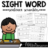Kindergarten Sight Word Practice | No Prep Sight Word Sent