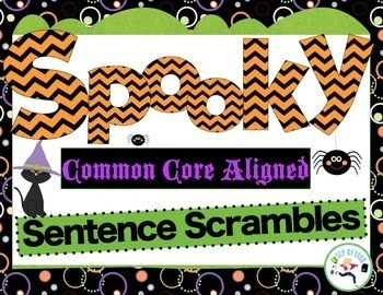 Preview of Sentence Sequencing and Assembly - Halloween