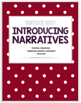 Preview of Sentence Sort:  Introducing Narratives