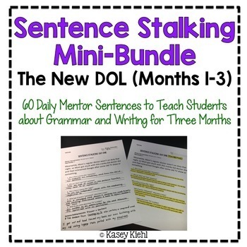 Preview of Sentence Stalking: The New DOL Months 1-3 {Mini BUNDLE}