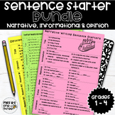 Narrative, Informational & Opinion Writing Sentence Starte