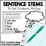 Sentence Starter Prompts - Stems for Writing