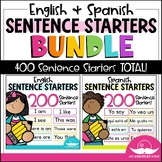 Sentence Starters BUNDLE | 400 Total English & Spanish Sen