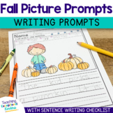 Fall Writing Prompts with Pictures and Sentence Starters