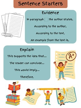 Sentence Starters Poster by Brandon's Resource Store | TPT