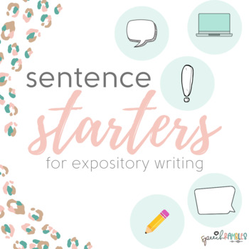 Preview of Sentence Starters for Expository Writing