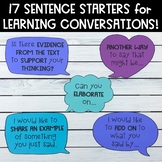 Accountable Talk Sentence Starters