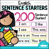 Sentence Starters in ENGLISH | 200 Sentence Frames