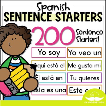Preview of Sentence Starters in SPANISH | 200 sentence frames for Spanish/Dual Language