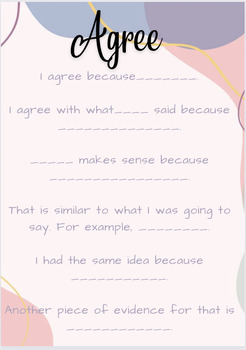 Preview of Sentence Stem Posters (Group 1, Style 1)