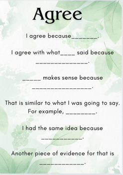 Preview of Sentence Stem Posters (Group 1, Style 2)