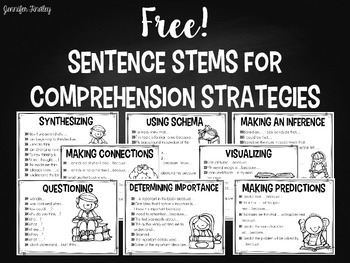 Preview of Sentence Stems for Comprehension Strategies and Skills