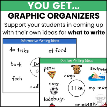 Sentence Stems for Kindergarten Writing Standards and Topics | TpT