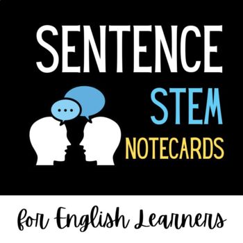 Preview of Sentence Stems for Middle School ELs