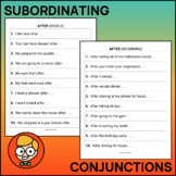 Sentence Stems for Subordinating Conjunctions