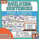 Sentence Building Task Cards | Print & Digital | Writing B