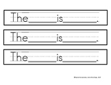 Sentence Strip Starters For Beginning Writers