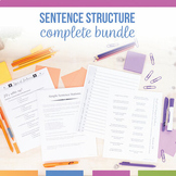 Sentence Structure Activities Bundle | Simple, Compound, C