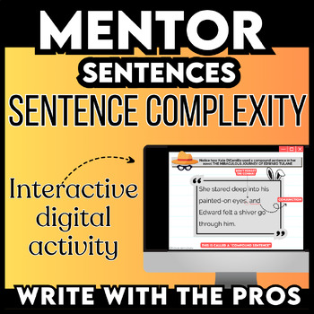 Preview of Sentence Building Activity - Mentor Sentences - Descriptive Writing Lessons
