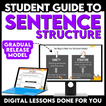 Preview of Sentence Building Activity : Variety & Simple, Compound, Complex Sentences