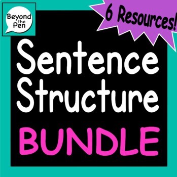 Preview of Sentence Structure Bundle for learning simple, compound and complex sentences