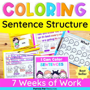 Preview of Color Sentence Structure | Sentence Writing | Complete Sentences