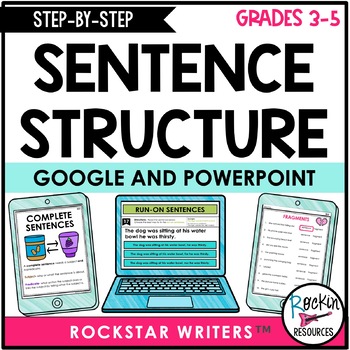 Preview of Sentence Structure - Sentence Writing - Complete Sentences - DIGITAL