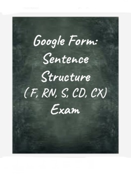 Preview of Sentence Structure Exam Google Form 